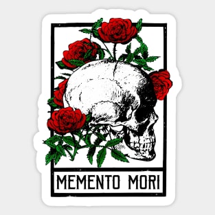 Skull And Roses - Memento Mori Sticker